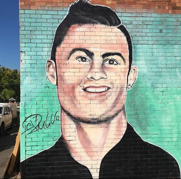 cristiano ronaldo mural